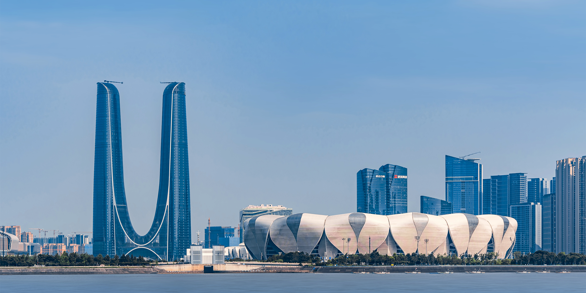 Hangzhou Gate and Olympic Sports Center in Hangzhou, China